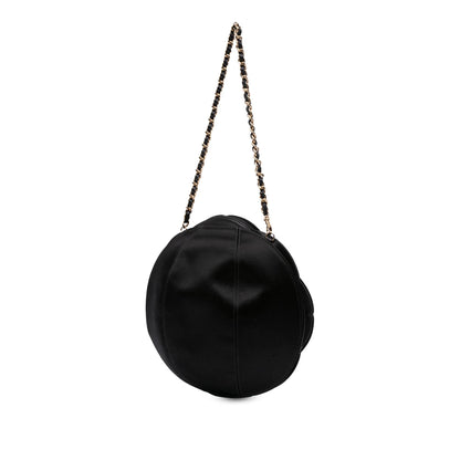 Chanel Lambskin And Satin Camellia Flower Evening Bag