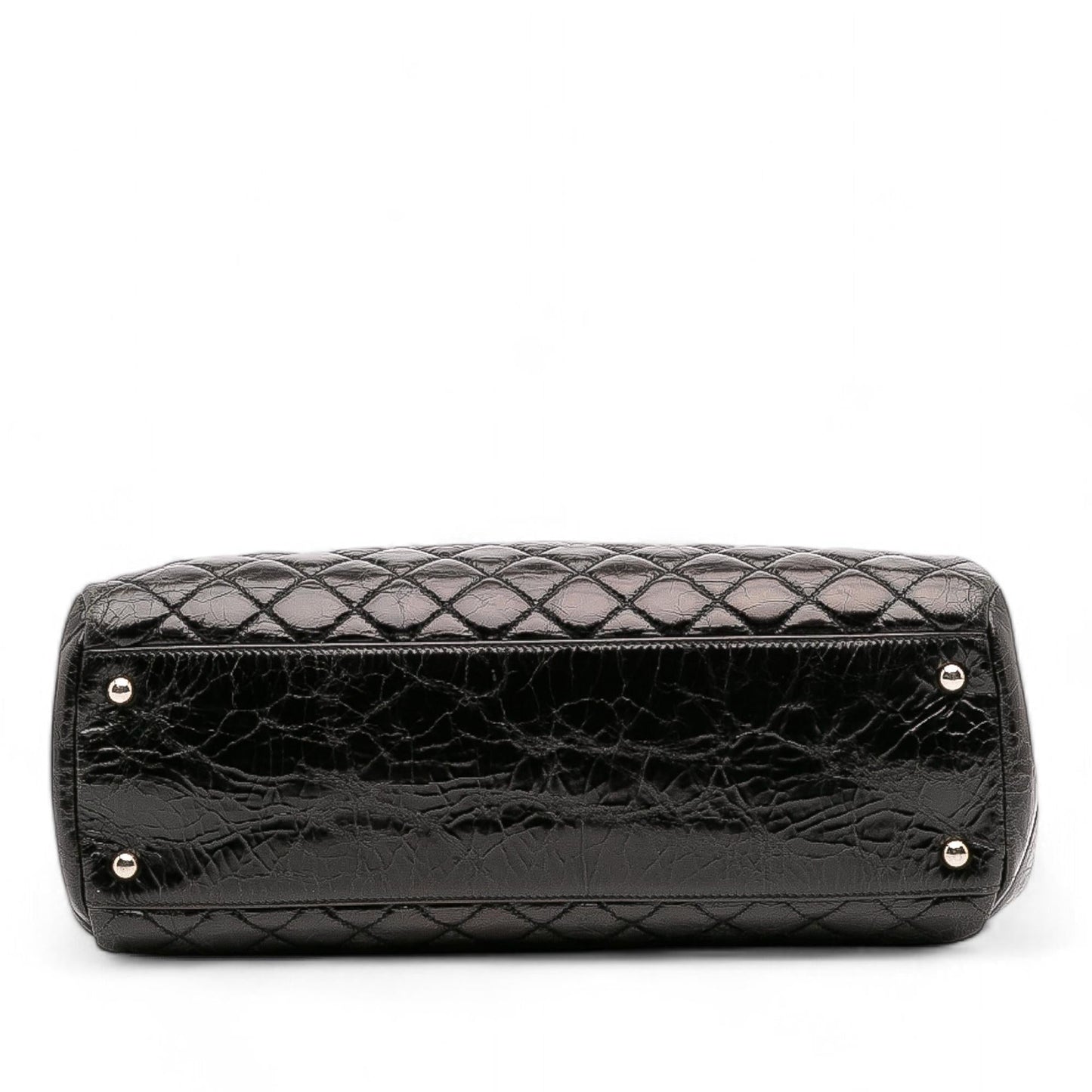 Chanel Large Aged Calfskin Just Mademoiselle Bowling Bag