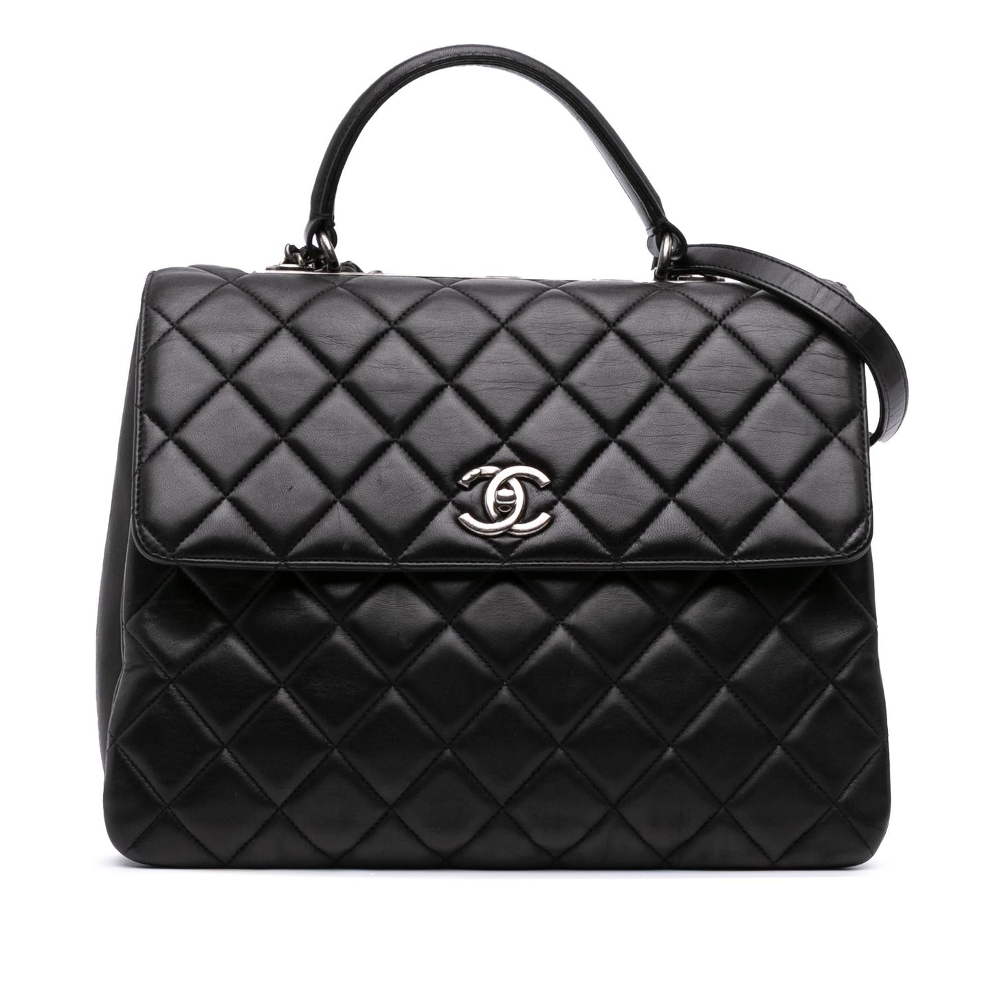 Chanel Large Lambskin Trendy Cc Top Handle Bag