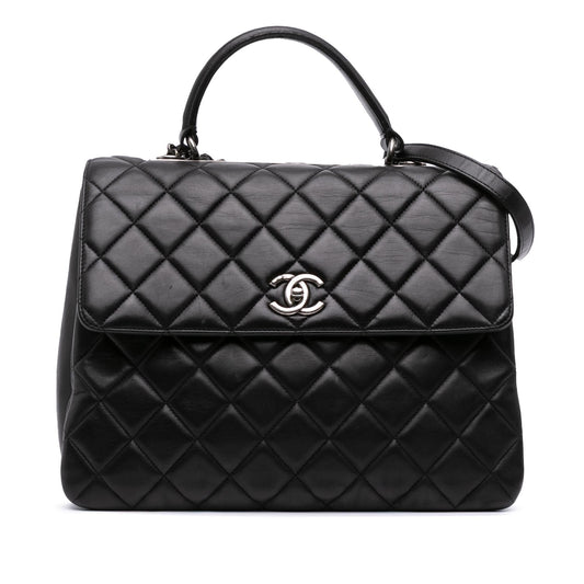 Chanel Large Lambskin Trendy Cc Top Handle Bag