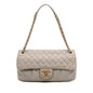 Chanel Large Quilted Iridescent Calfskin Coco Pleats Flap