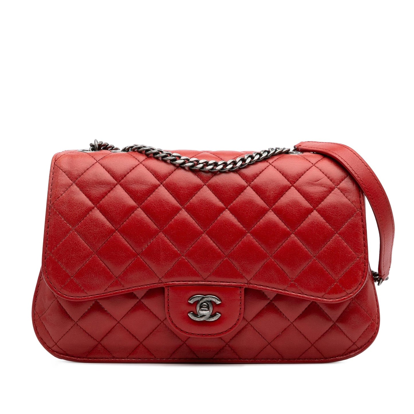Chanel Large Quilted Lambskin Natural Cc Flap