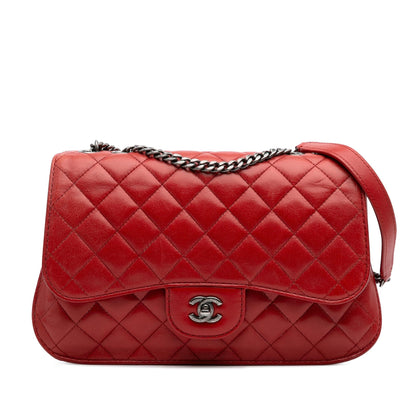 Chanel Large Quilted Lambskin Natural Cc Flap