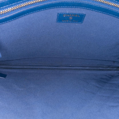 Chanel Gabrielle Lambskin Blue Shoulder Bag Lambskin