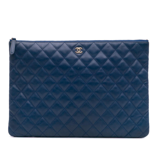 Chanel Gabrielle Lambskin Blue Shoulder Bag Lambskin