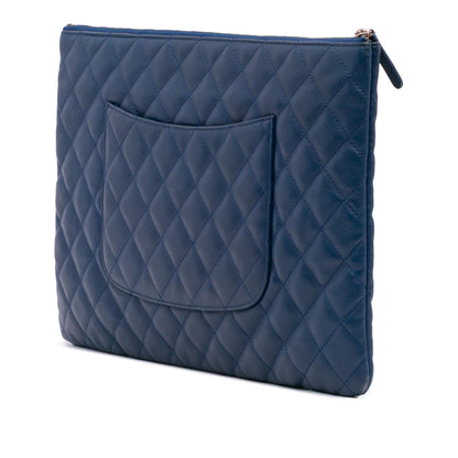 Chanel Gabrielle Lambskin Blue Shoulder Bag Lambskin