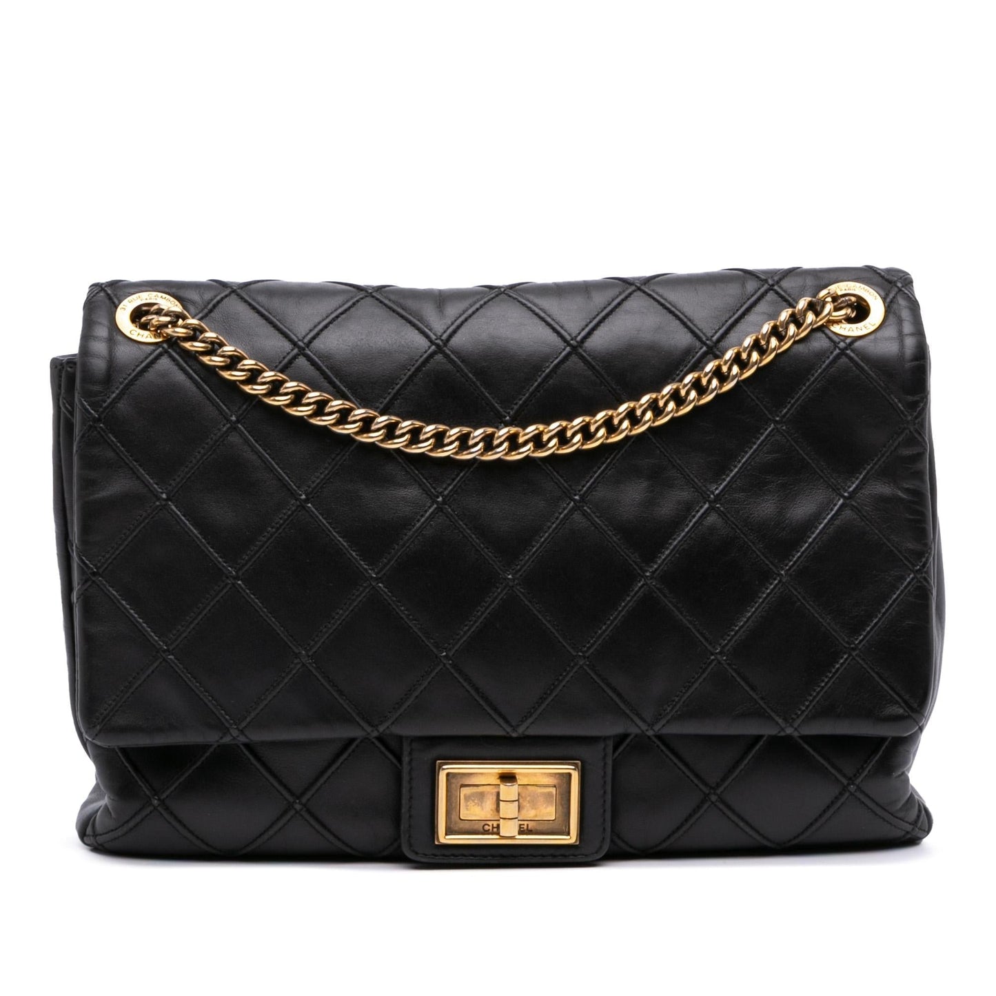 Chanel Large Reissue 2 55 Diamond Debossed Calfskin Cosmos Flap