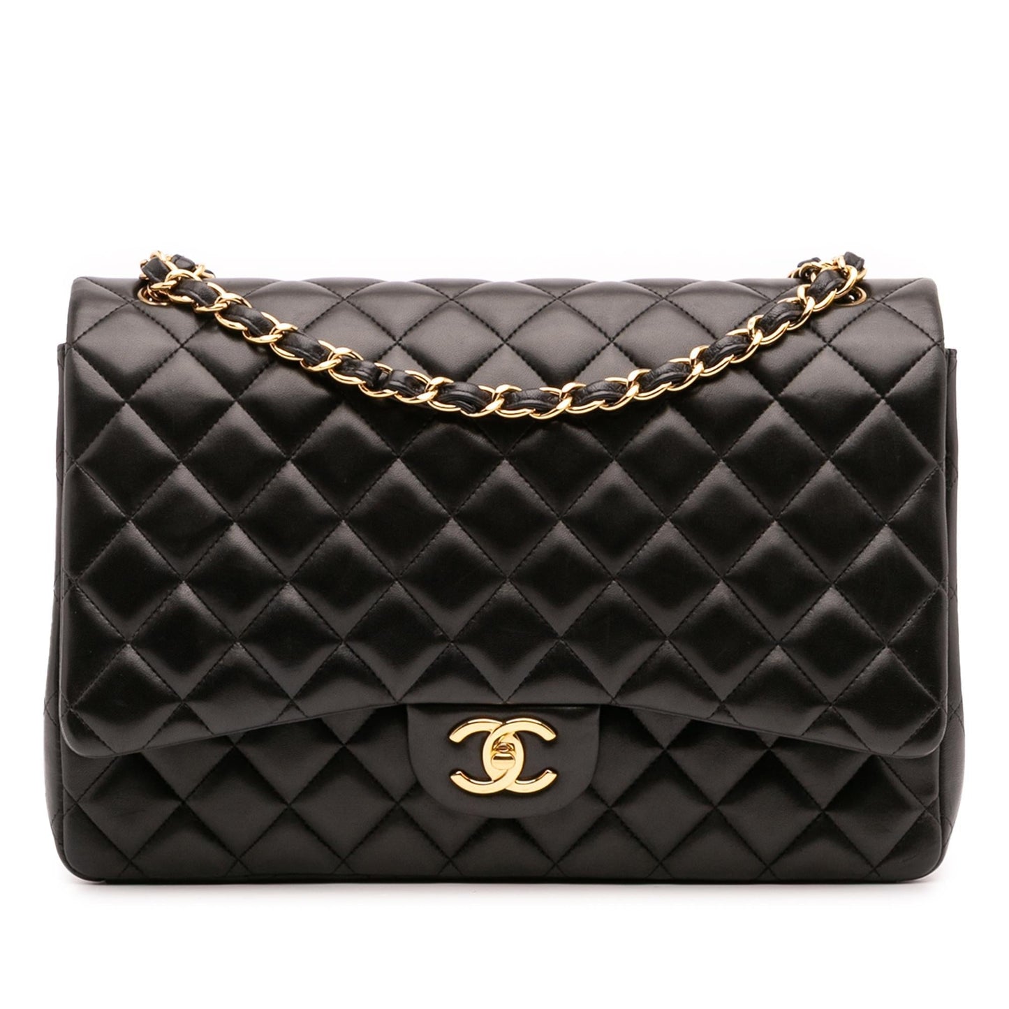 Chanel Gabrielle Lambskin Black Shoulder Bag Style 42