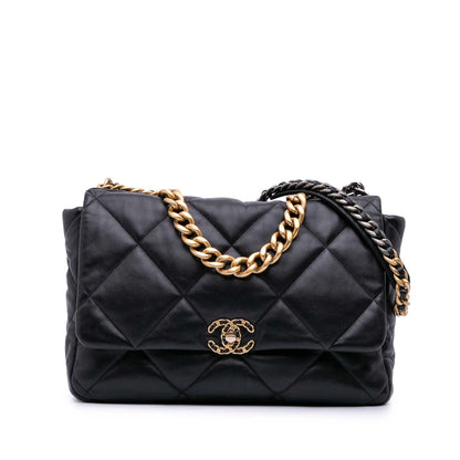 Chanel Gabrielle Lambskin Black Shoulder Bag Style 59