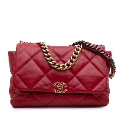Chanel Gabrielle Lambskin Red Shoulder Bag Style 3
