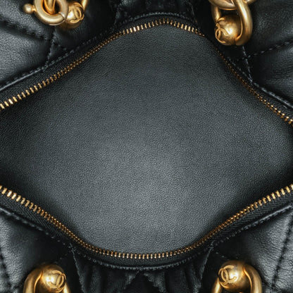 Chanel Métiers D'Art Cc Quilted Lambskin Box Top Handle Satchel