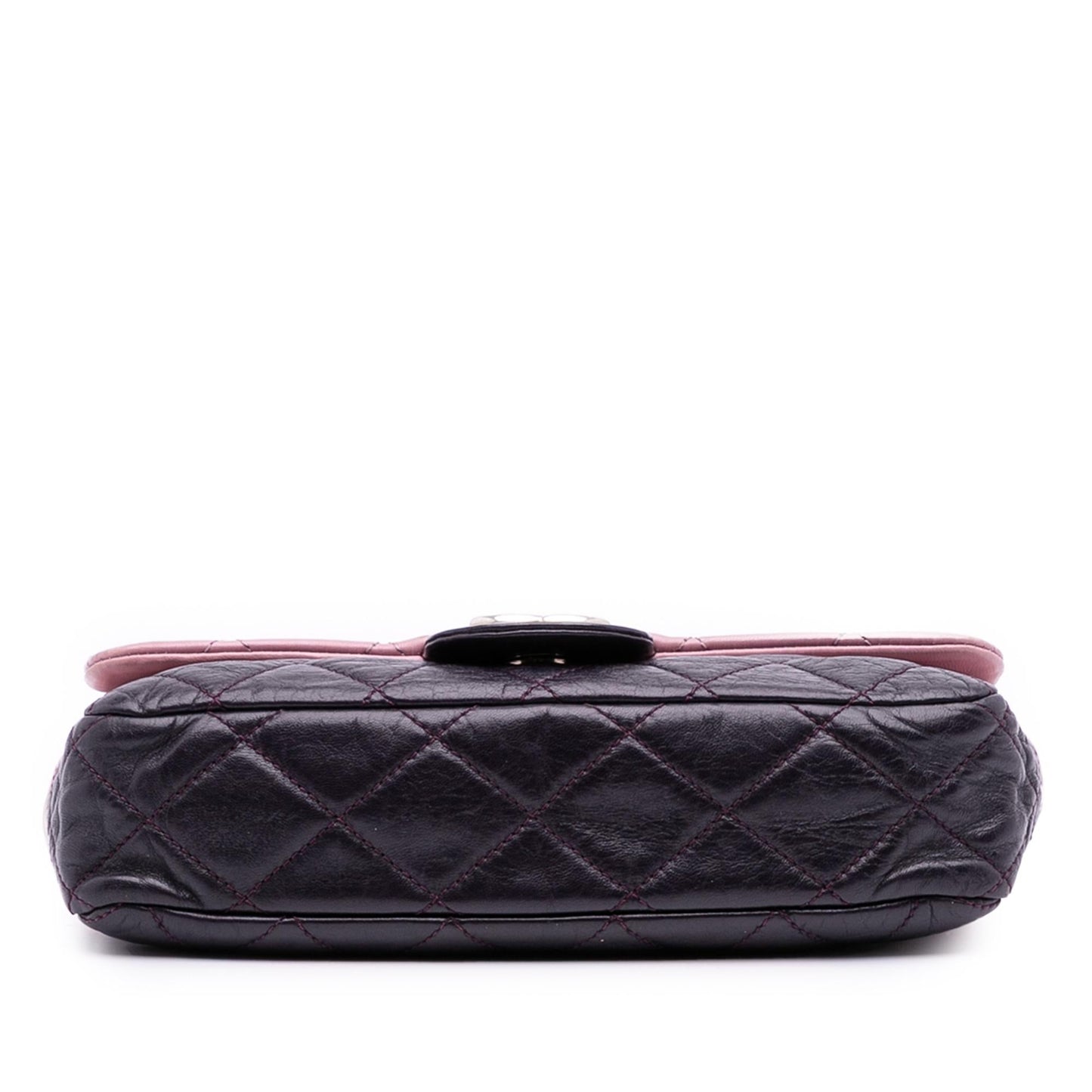 Chanel Medium Bicolor Lambskin And Calfskin Cc Chain Flap
