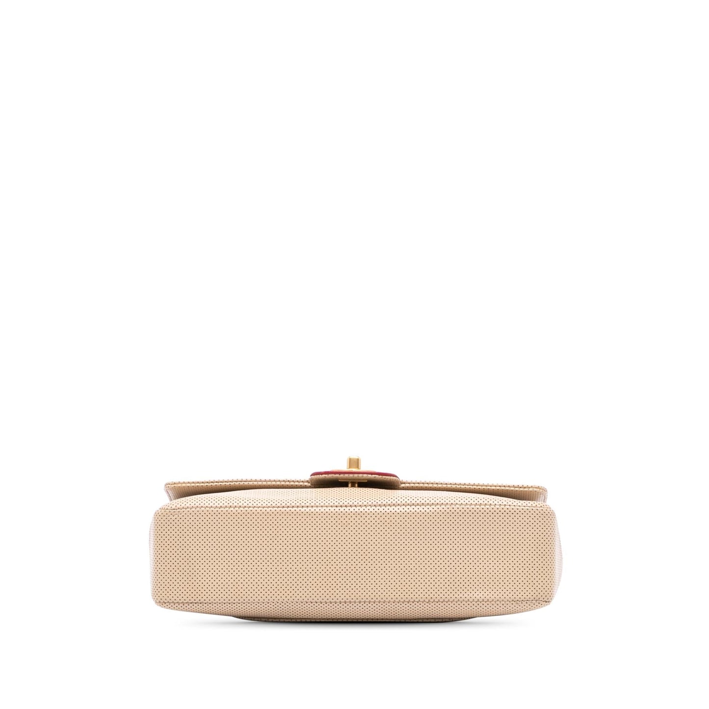 Chanel Medium Cc Perforated Calfskin Single Flap