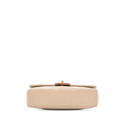 Chanel Medium Cc Perforated Calfskin Single Flap