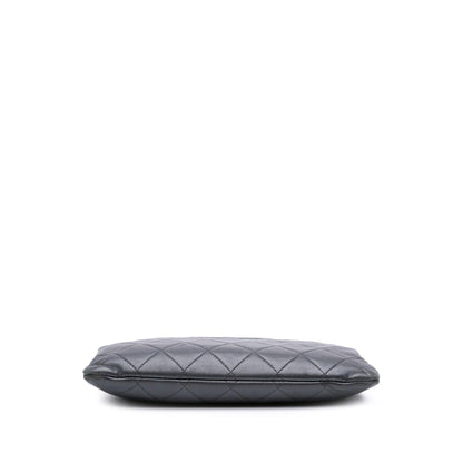 Chanel Medium Cc Quilted Caviar O Case Clutch