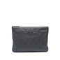 Chanel Medium Cc Quilted Caviar O Case Clutch