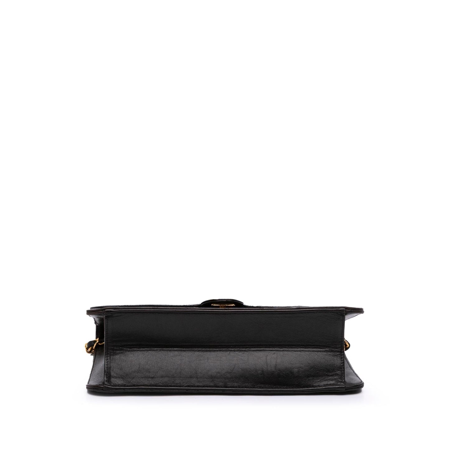 Chanel Medium Cc Quilted Lambskin Half Single Flap