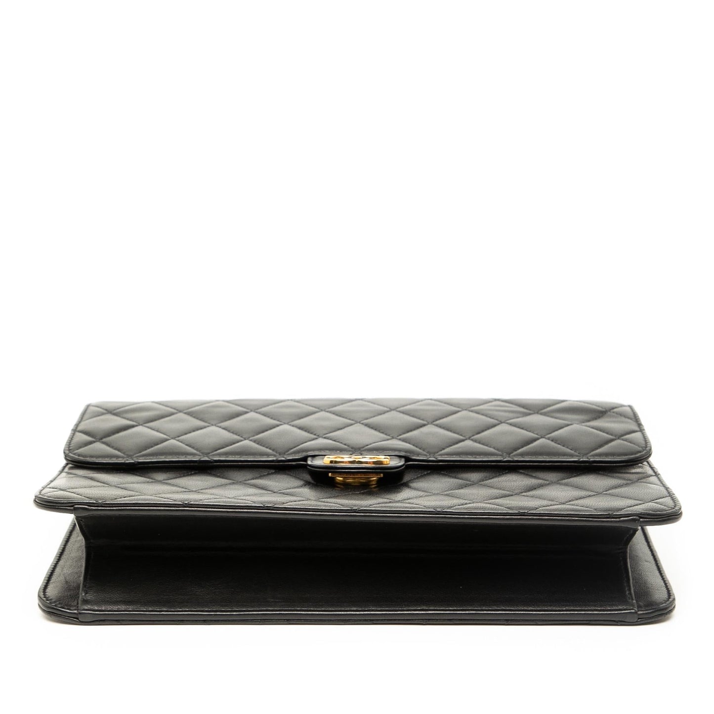 Chanel Medium Cc Quilted Lambskin Single Flap