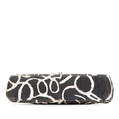 Chanel Medium Cc Quilted Printed Canvas Single Flap