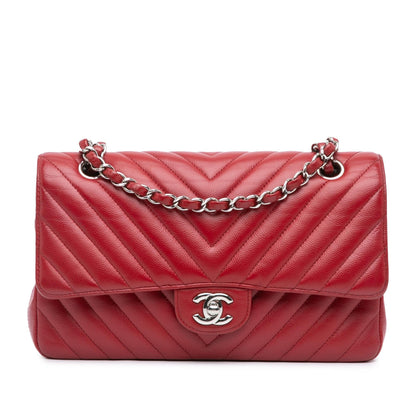 Chanel Medium Classic Chevron Caviar Double Flap