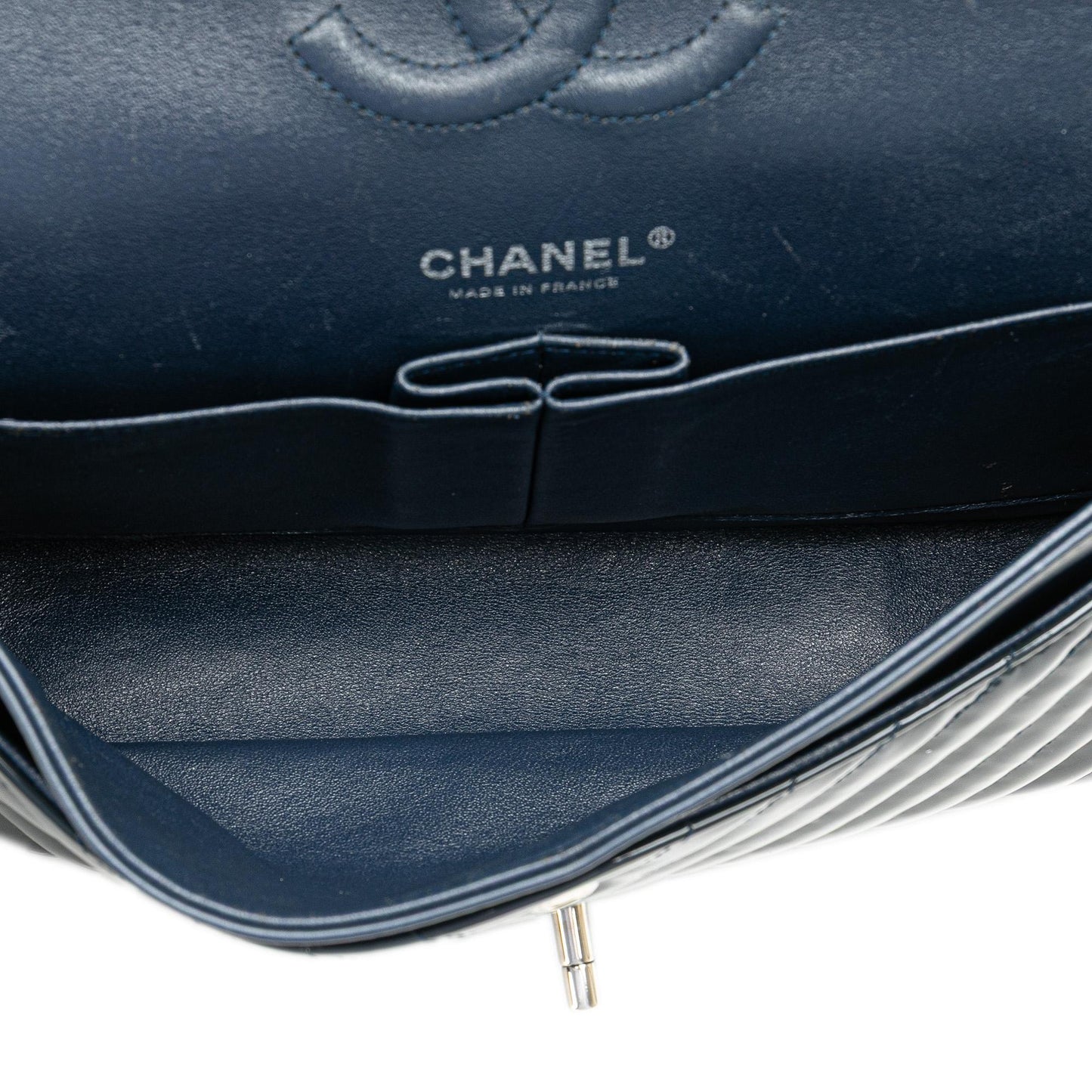 Chanel Gabrielle Patent Leather Blue Shoulder Bag Style 2