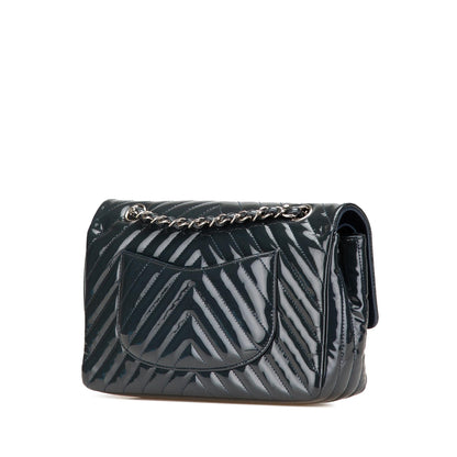 Chanel Gabrielle Patent Leather Blue Shoulder Bag Style 2