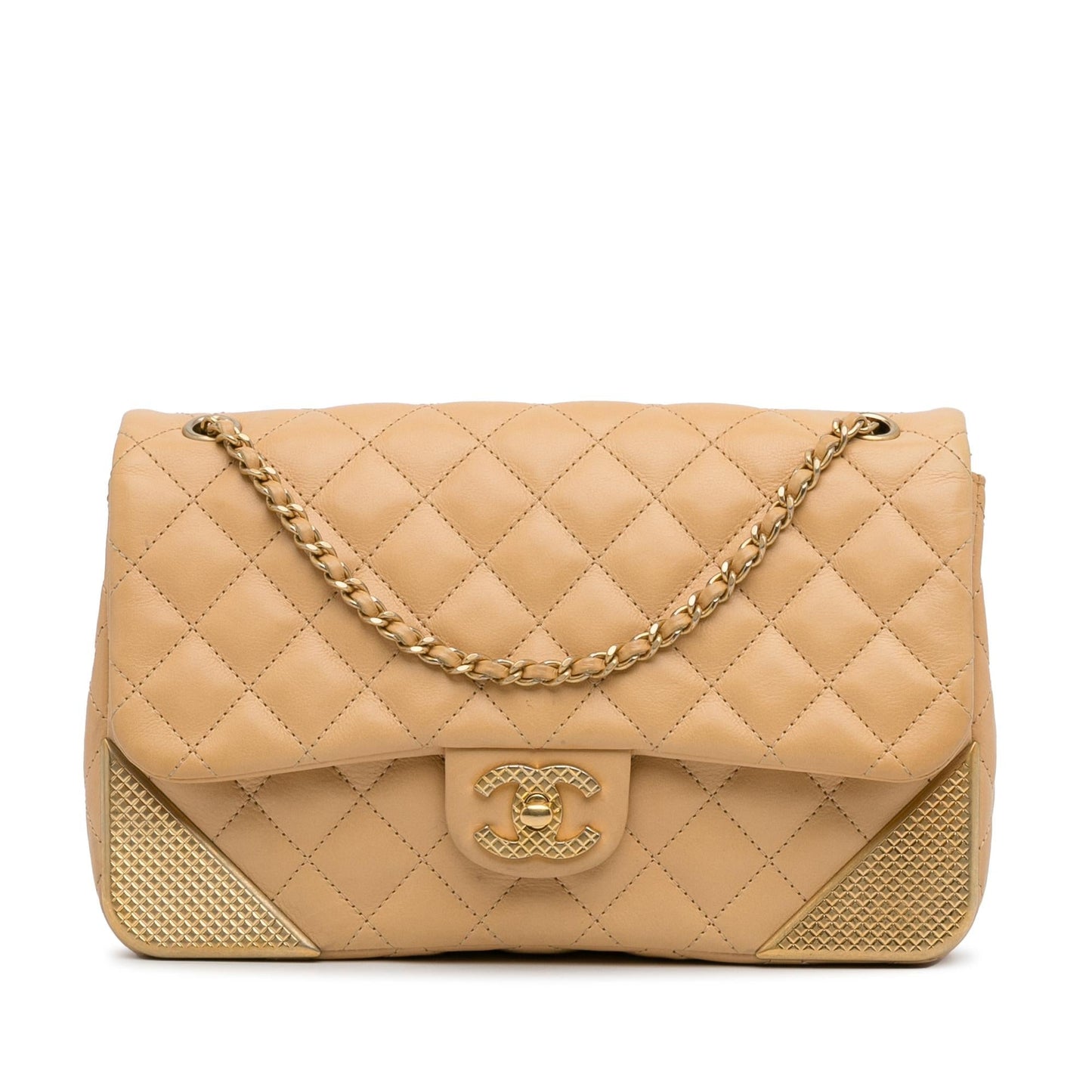 Chanel Gabrielle Lambskin Tan Shoulder Bag Style 11