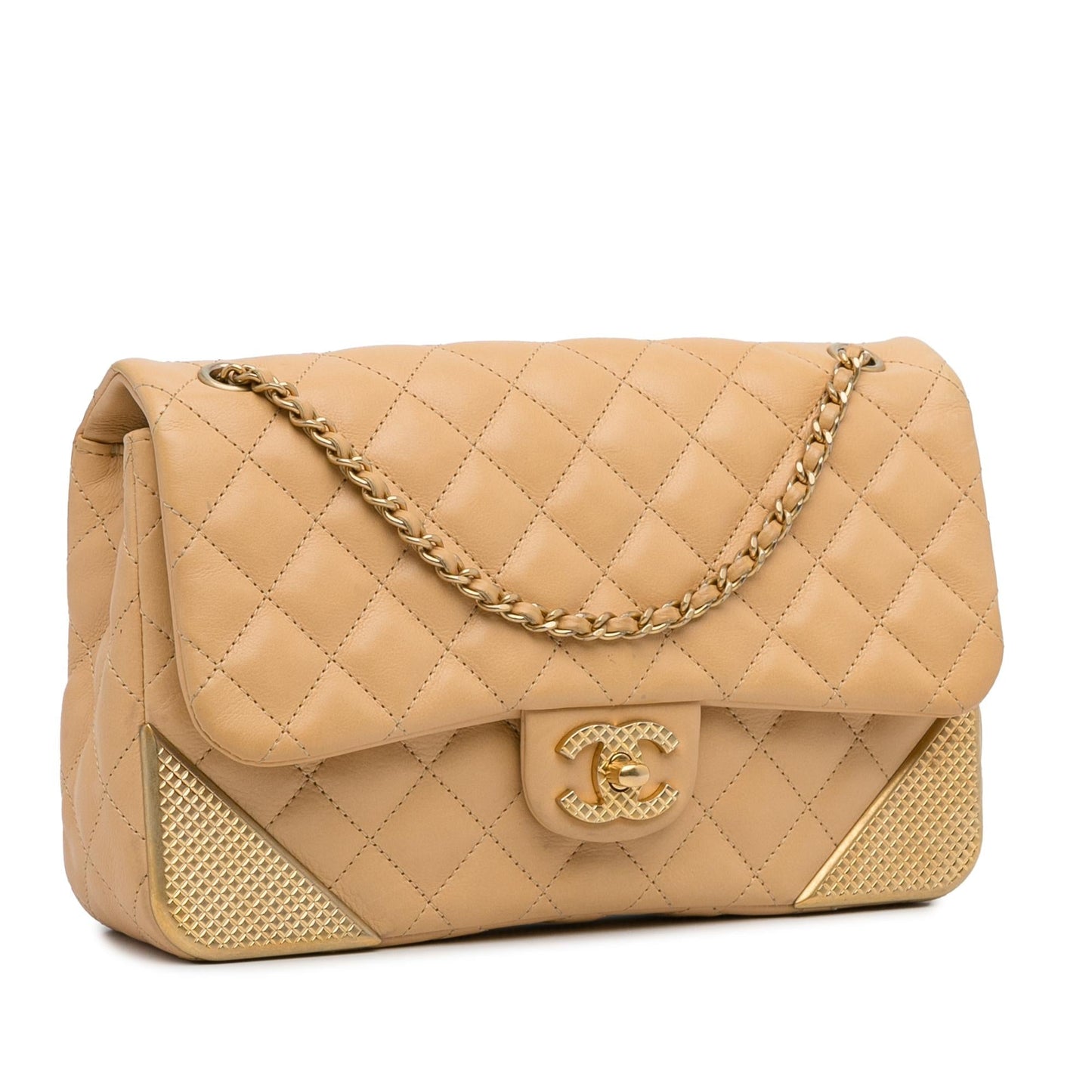 Chanel Gabrielle Lambskin Tan Shoulder Bag Style 11