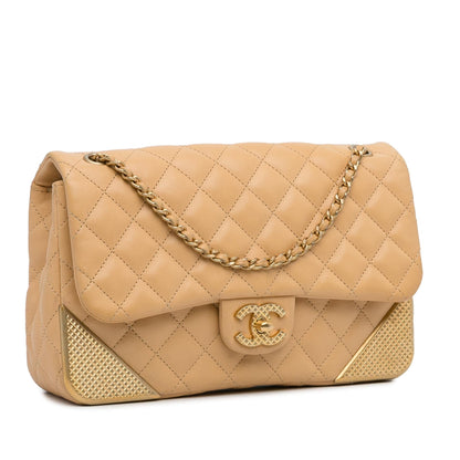 Chanel Gabrielle Lambskin Tan Shoulder Bag Style 11