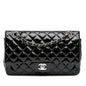 Chanel Gabrielle Patent Leather Black Shoulder Bag Style 23