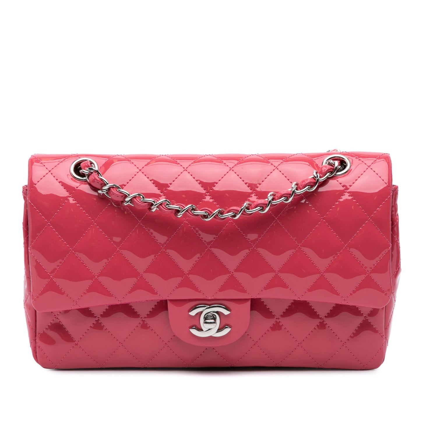 Chanel Gabrielle Patent Leather Pink Shoulder Bag Patent Leather