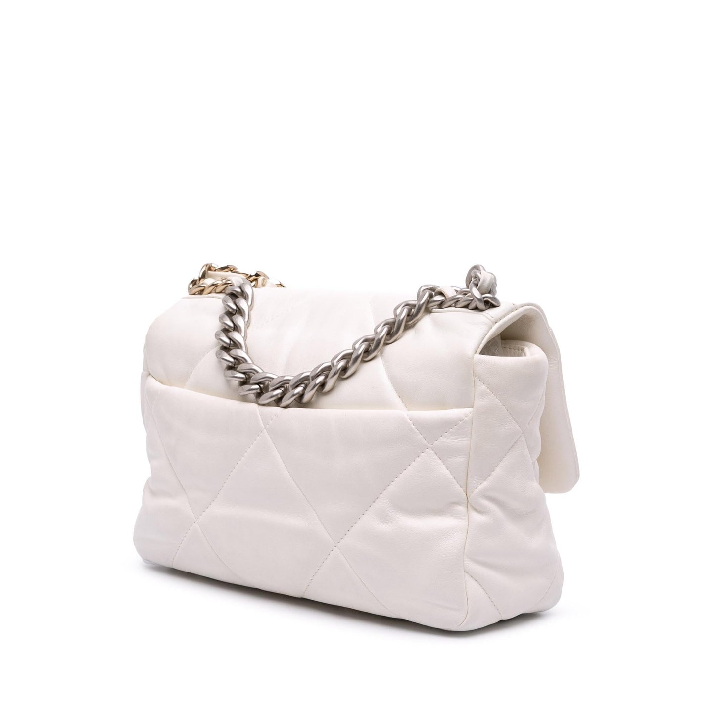 Chanel Gabrielle Lambskin White Shoulder Bag Style 2