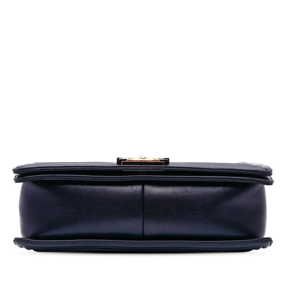 Chanel Medium Lambskin Embossed Cube Boy Flap