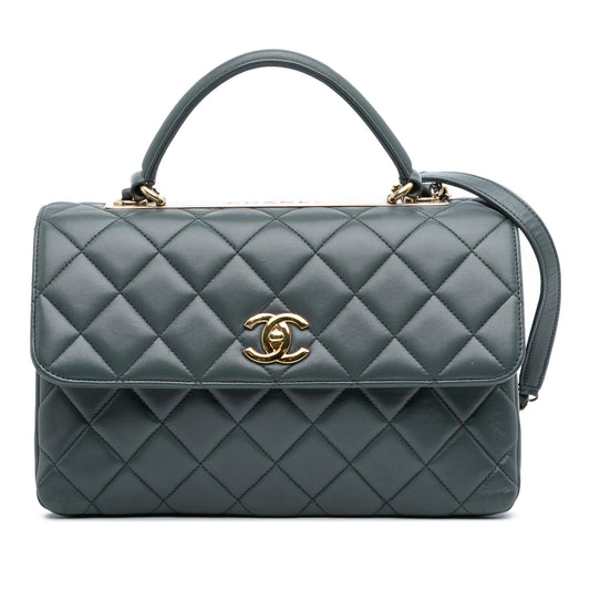 Chanel Gabrielle Lambskin Grey Shoulder Bag
