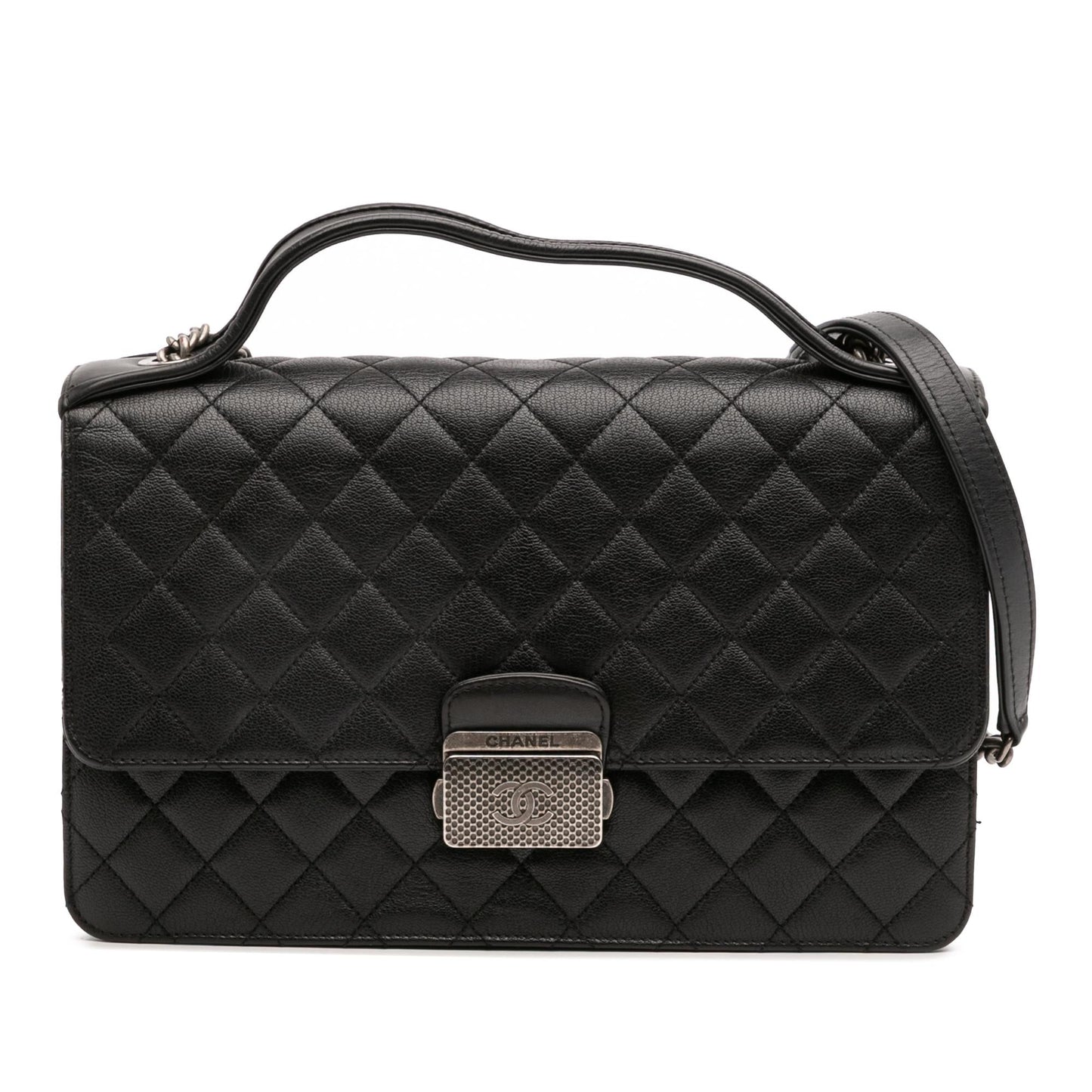 Chanel Medium Quilted Goatskin Cc University Flap