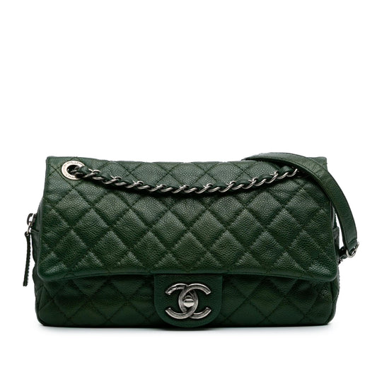 Chanel Gabrielle Caviar Green Shoulder Bag