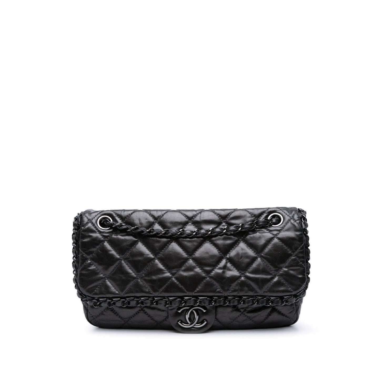 Chanel Gabrielle Calfskin Grey Shoulder Bag Style 2