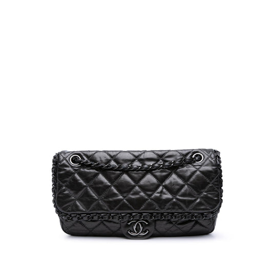 Chanel Gabrielle Calfskin Grey Shoulder Bag Style 2