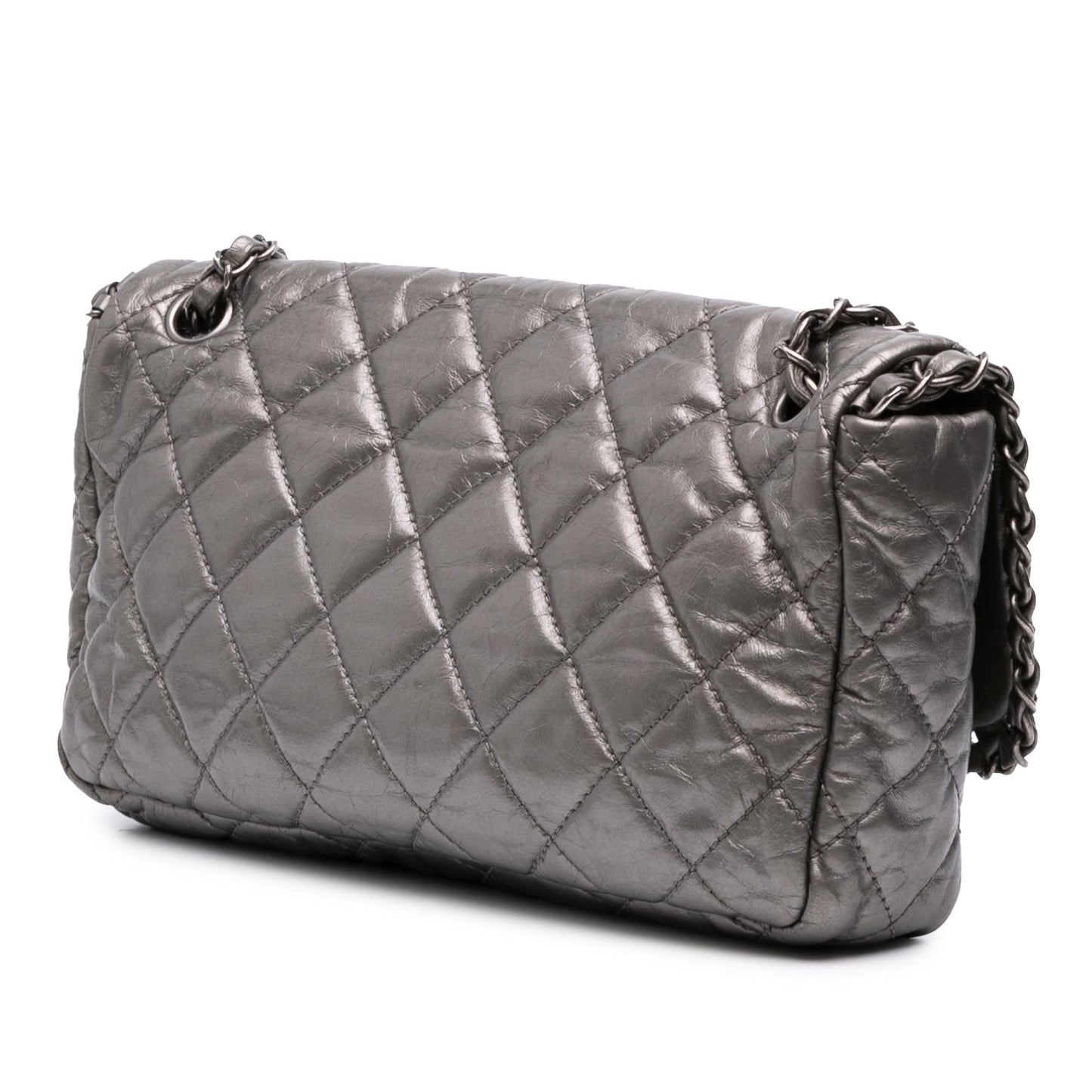 Chanel Gabrielle Calfskin Grey Shoulder Bag