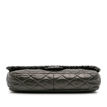 Chanel Medium Quilted Metallic Aged Calfskin Chain Me Flap