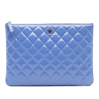 Chanel Gabrielle Patent Leather Blue Shoulder Bag