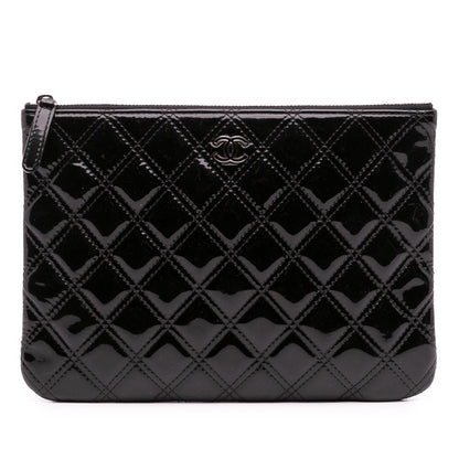 Chanel Gabrielle Patent Leather Black Shoulder Bag Style 18