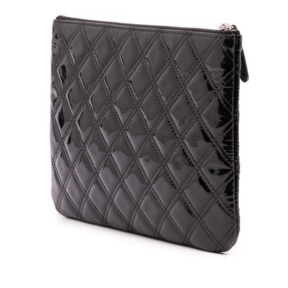 Chanel Gabrielle Patent Leather Black Shoulder Bag Style 18