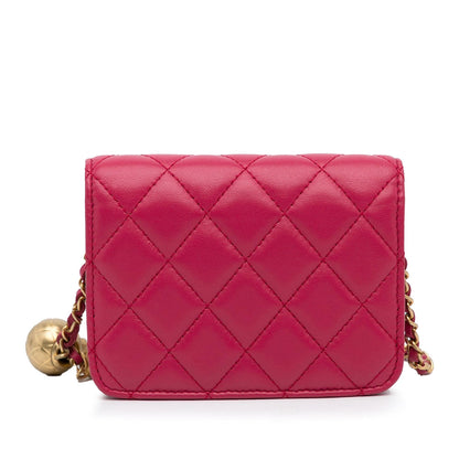 Chanel Mini Cc Matelasse Pearl Crush Lambskin Crossbody Bag