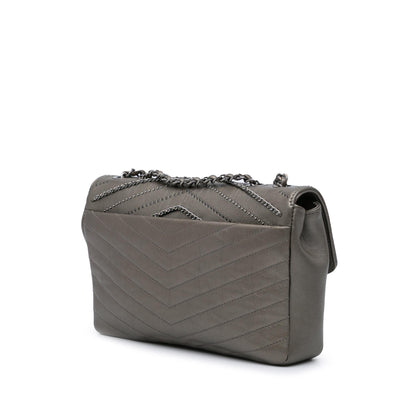 Chanel Gabrielle Calfskin Grey Shoulder Bag Style 3