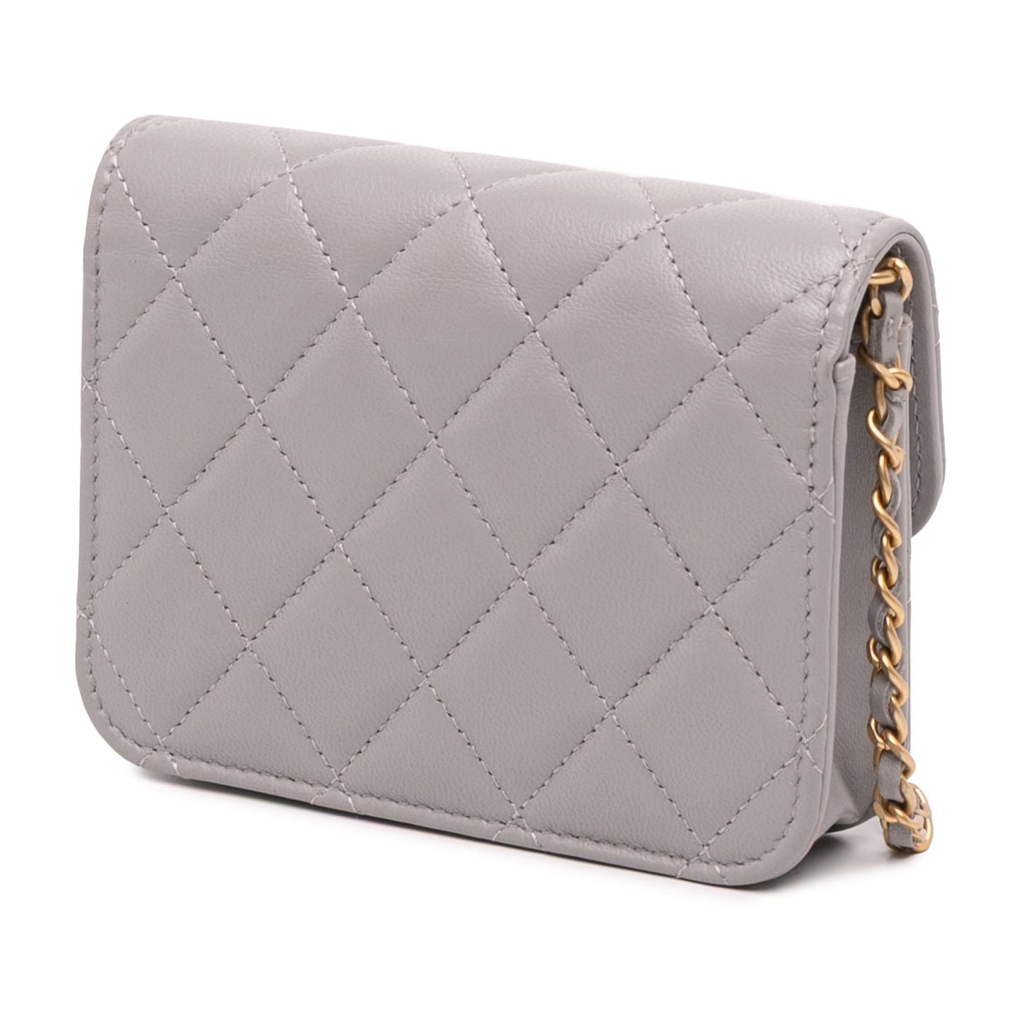 Chanel Mini Lambskin Pearl Crush Clutch On Chain