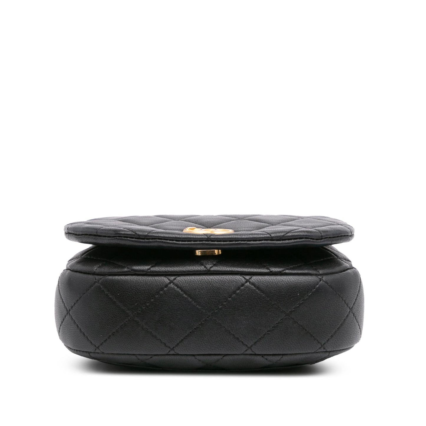 Chanel Mini Quilted Calfskin Coco Mail Clutch With Chain