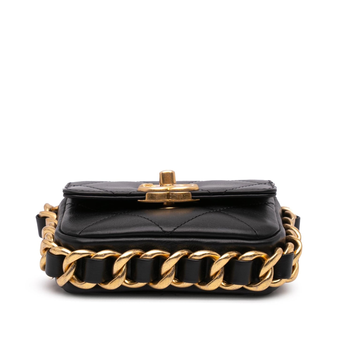Chanel Gabrielle Calfskin Black Shoulder Bag Calfskin