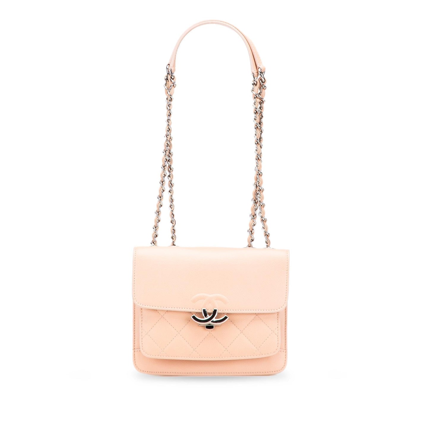 Chanel Mini Quilted Caviar Cc Box Flap