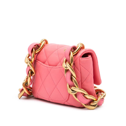 Chanel Gabrielle Lambskin Pink Shoulder Bag Lambskin